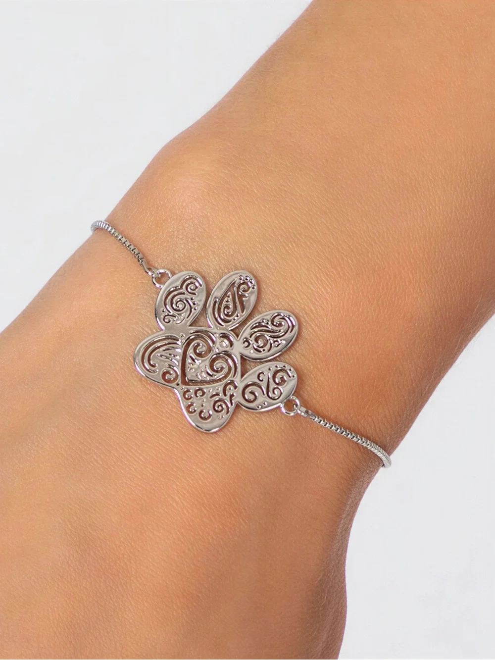 Adjustable Paw Print Bracelet